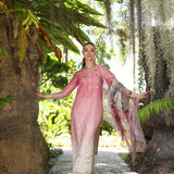Noor by Saadia Asad | Luxury Chikankari Lawn24 | D1-A Pink Ombre