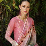 Noor by Saadia Asad | Luxury Chikankari Lawn24 | D1-A Pink Ombre