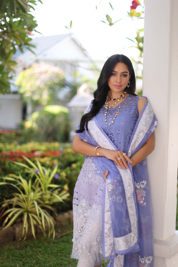 Noor by Saadia Asad | Luxury Chikankari Lawn24 | D9-B Purple