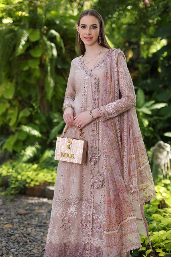 Noor by Saadia Asad | Luxury Chikankari Lawn24 | D3-A Mink Schifli