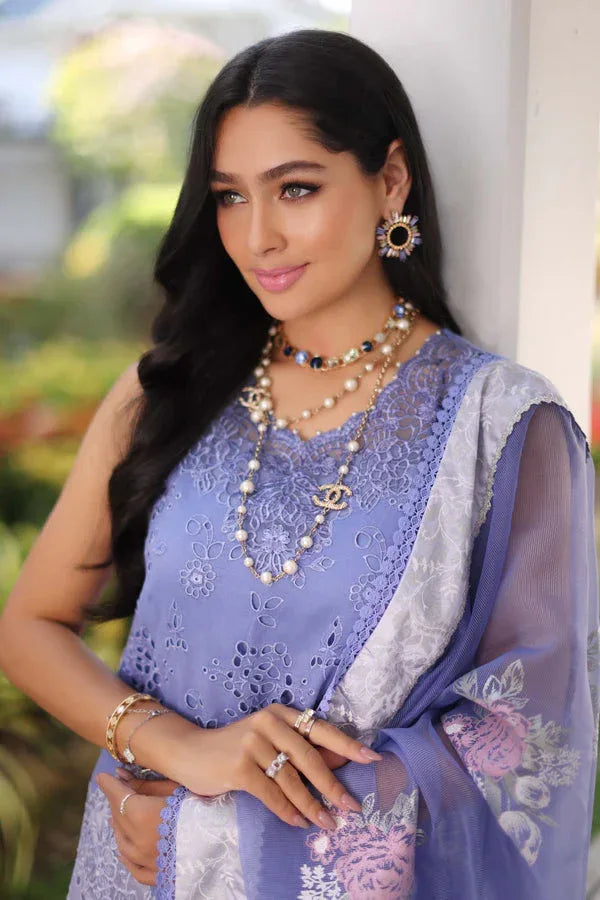 Noor by Saadia Asad | Luxury Chikankari Lawn24 | D9-B Purple - Rang-e-Khaas