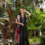 Noor by Saadia Asad | Luxury Chikankari Lawn24 | D6-A Black Laser