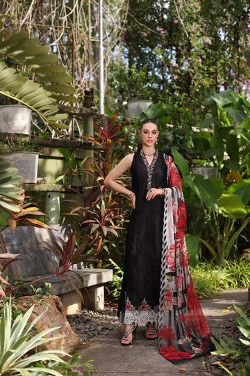 Noor by Saadia Asad | Luxury Chikankari Lawn24 | D6-A Black Laser - Rang-e-Khaas