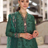 Noor by Saadia Asad | Luxury Chikankari Lawn24 | D4-A Green Laser