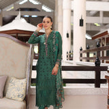 Noor by Saadia Asad | Luxury Chikankari Lawn24 | D4-A Green Laser
