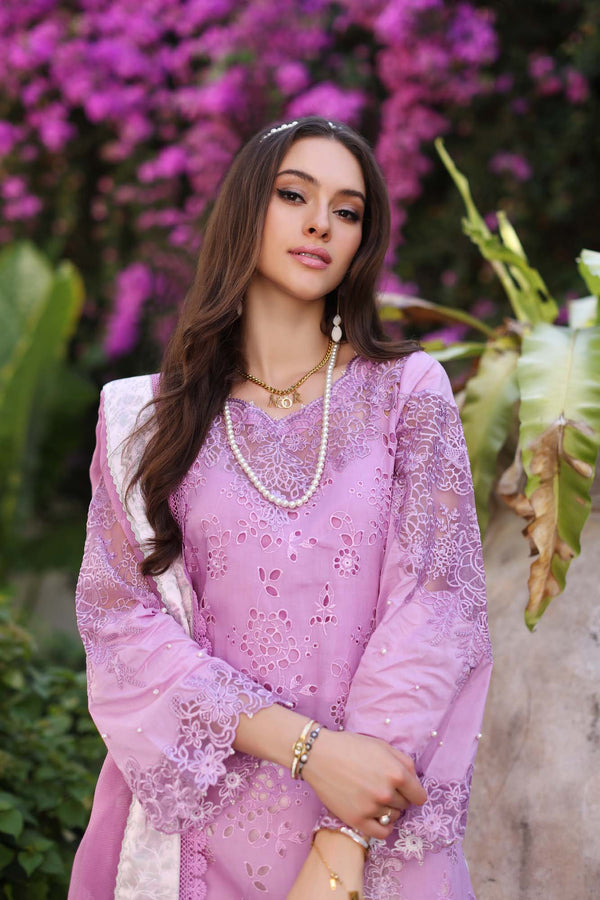 Noor by Saadia Asad | Luxury Chikankari Lawn24 | D9-A Pink