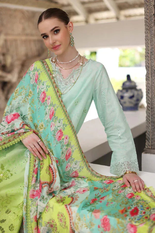 Noor by Saadia Asad | Luxury Chikankari Lawn24 | D5-A Aqua Ombre - Rang-e-Khaas