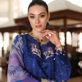 Noor by Saadia Asad | Luxury Chikankari Lawn24 | D10-B Blue Electric