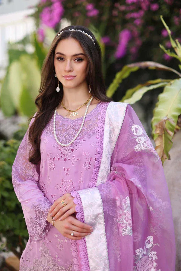 Noor by Saadia Asad | Luxury Chikankari Lawn24 | D9-A Pink - Rang-e-Khaas