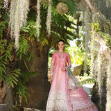 Noor by Saadia Asad | Luxury Chikankari Lawn24 | D1-A Pink Ombre