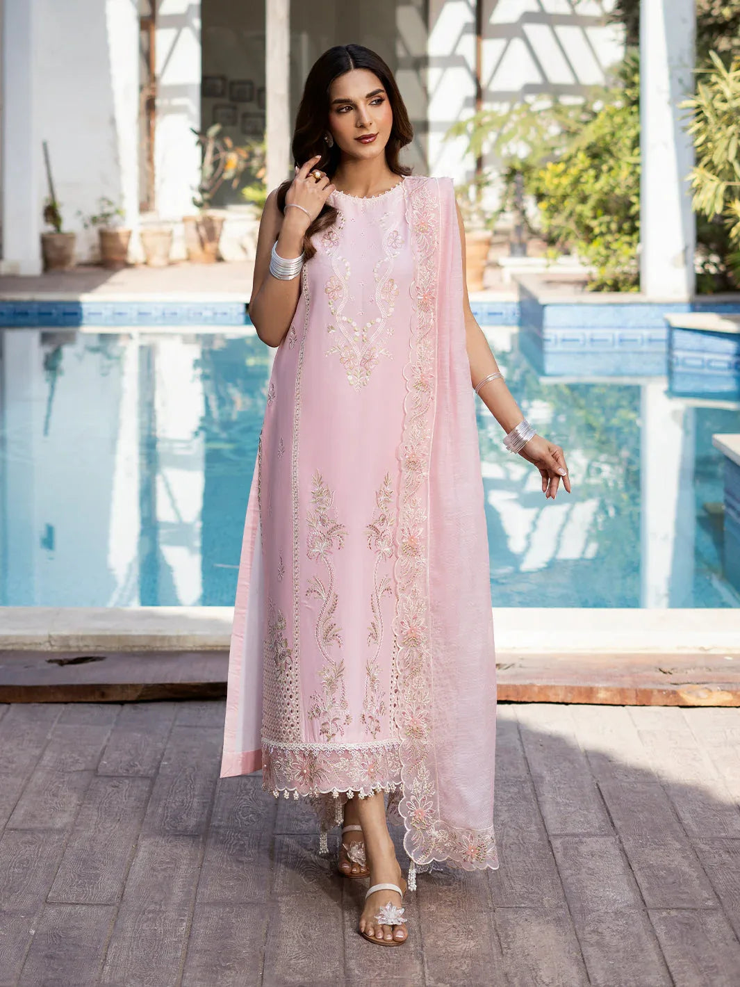 Izel | Mahveen Festive Lawn 25 | SAFA - Rang-e-Khaas