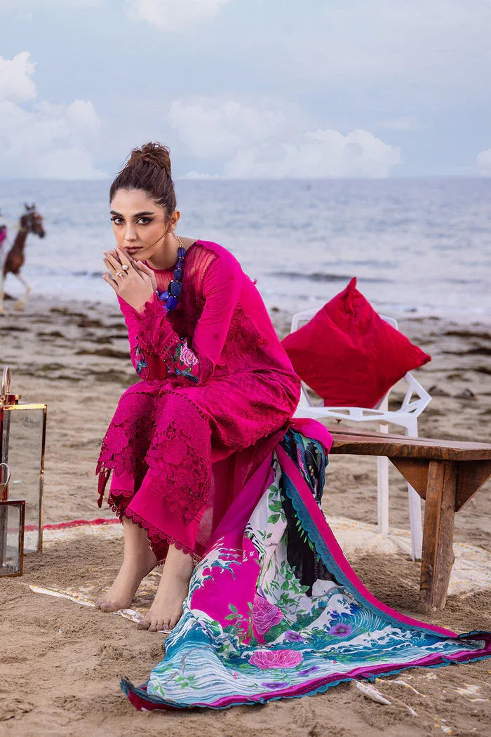 Saira Rizwan | Luxury Lawn 24 | DAMASK - SRLL24-08 - Rang-e-Khaas