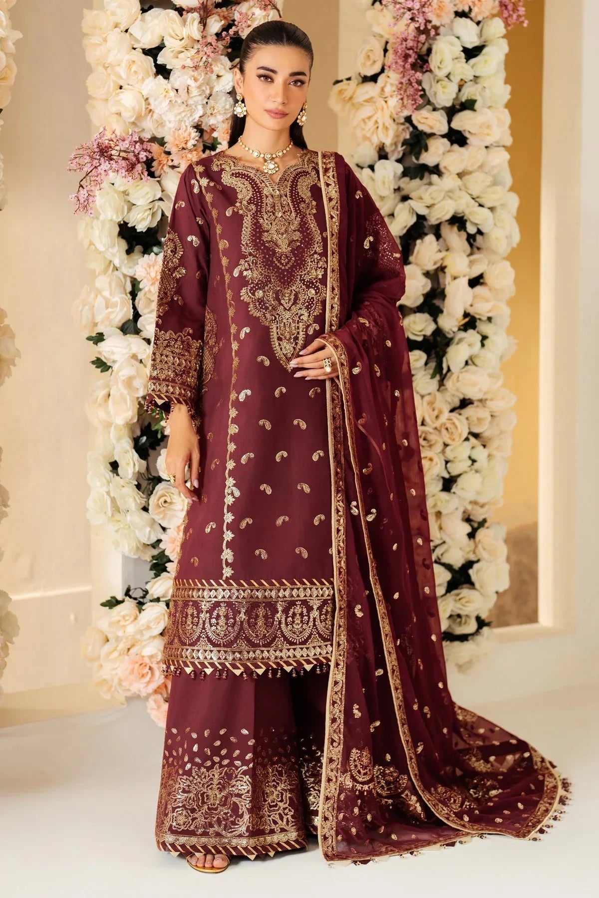Alizeh | Luxury Raw Silk | AF-RS-01-SALSA - Rang-e-Khaas