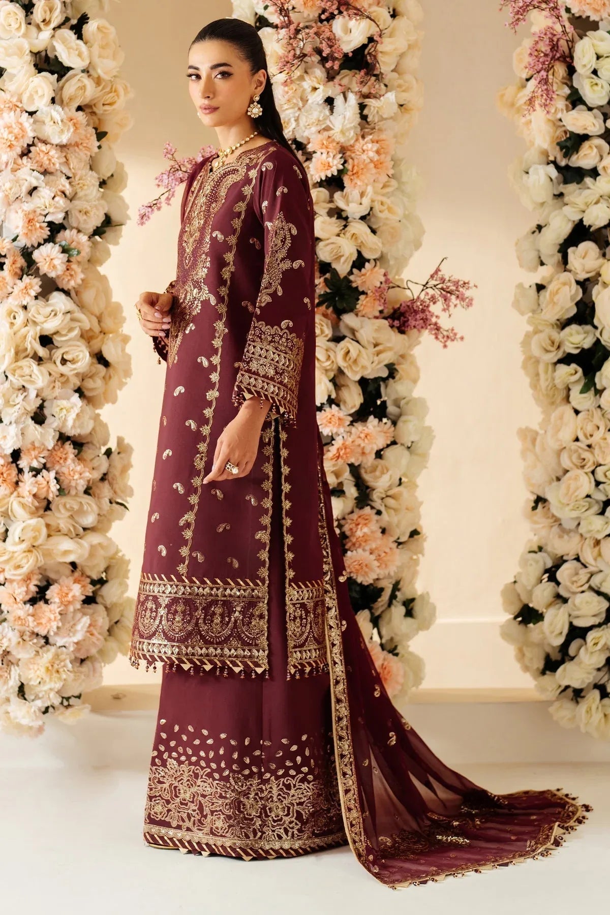 Alizeh | Luxury Raw Silk | AF-RS-01-SALSA - Rang-e-Khaas