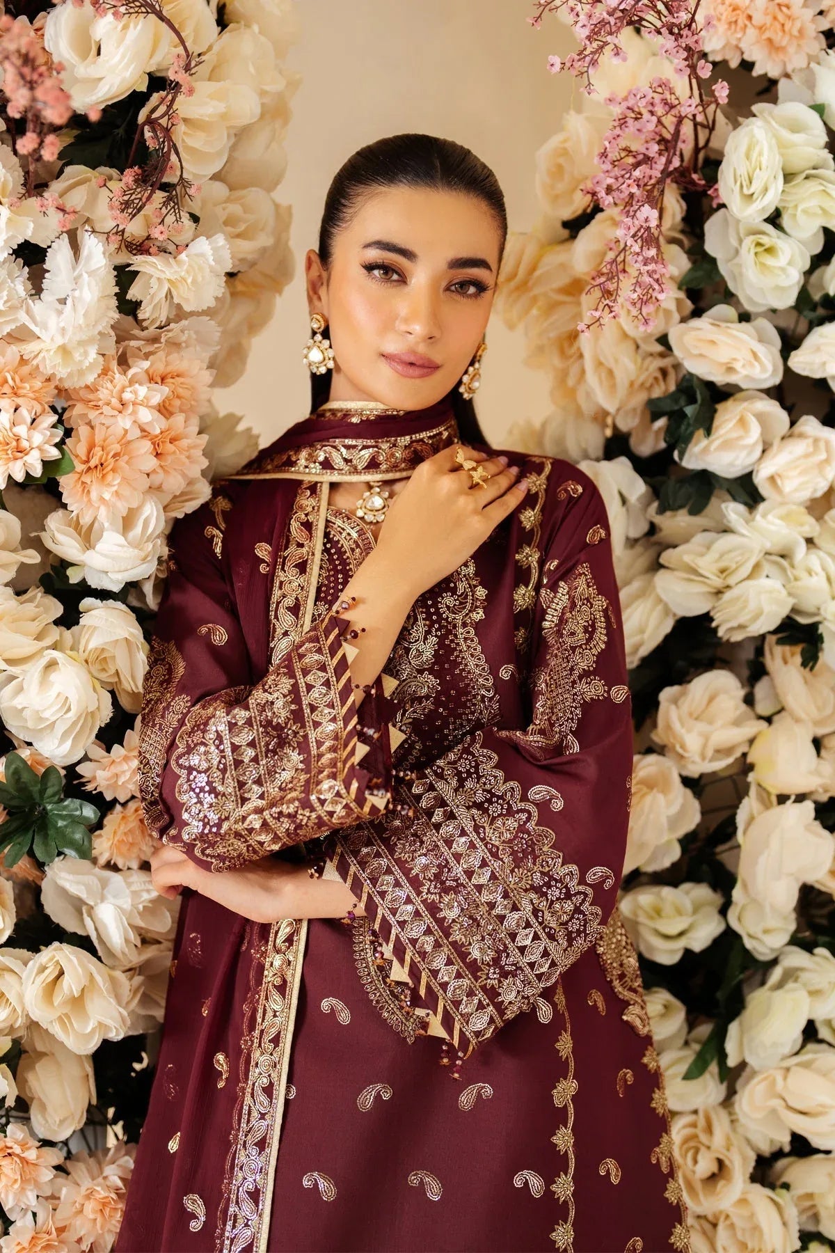 Alizeh | Luxury Raw Silk | AF-RS-01-SALSA - Rang-e-Khaas