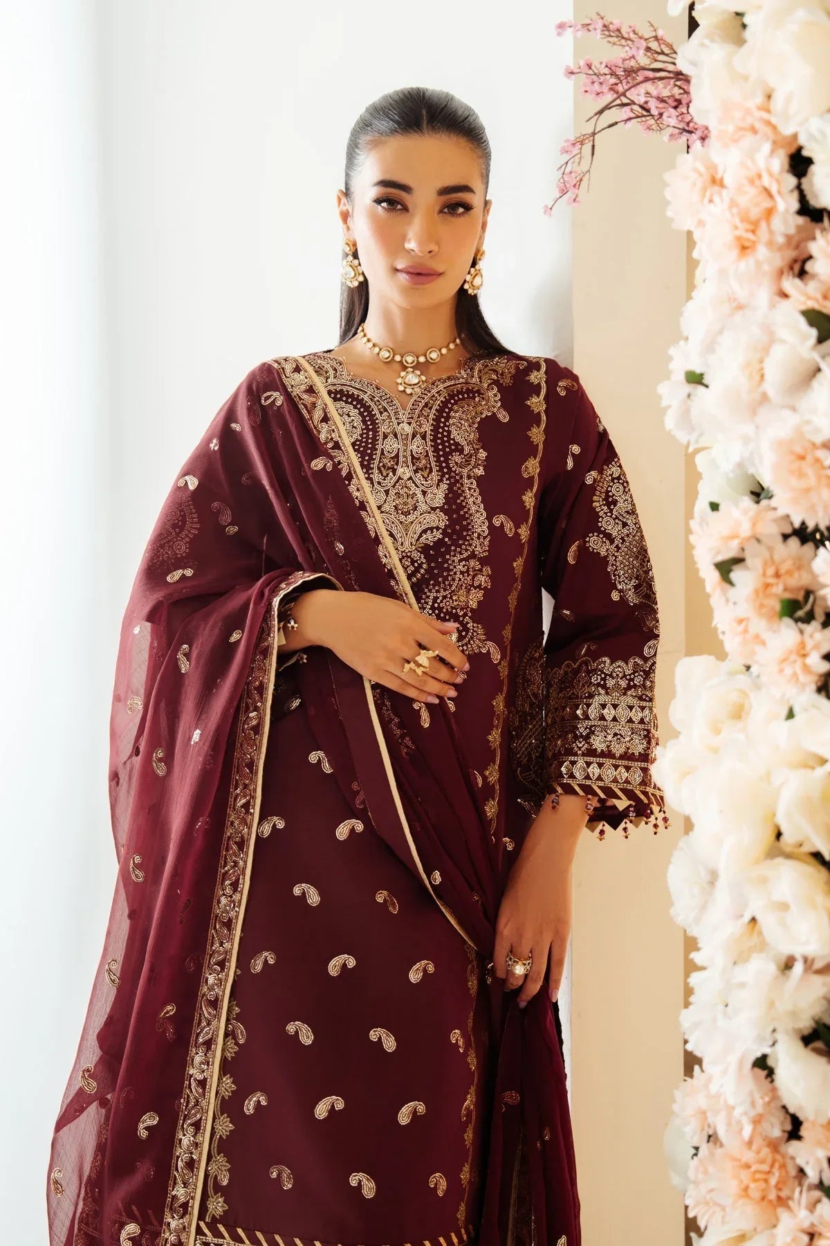 Alizeh | Luxury Raw Silk | AF-RS-01-SALSA - Rang-e-Khaas