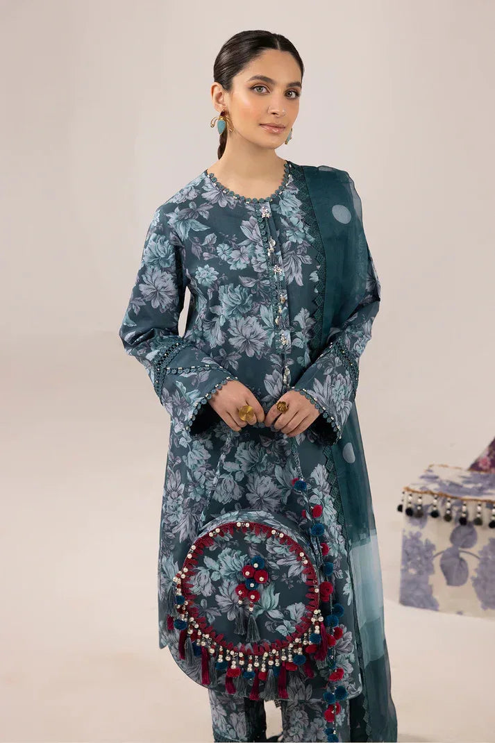 Alizeh | Sheen Lawn Prints 24 | Sea Mist - Rang-e-Khaas