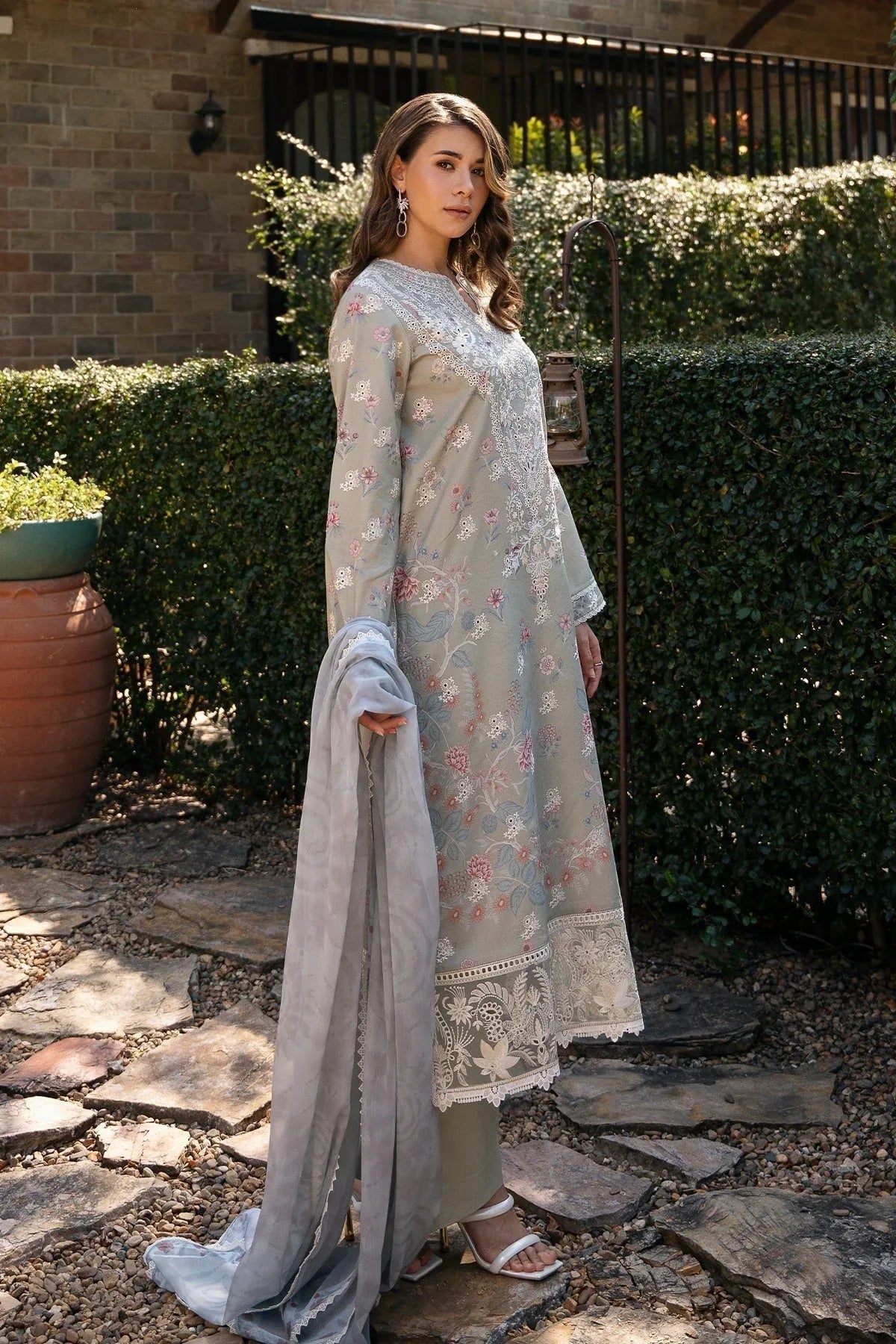 Afrozeh | Damask The Holiday Edit '25 - Lawn | Maelis A - Rang-e-Khaas