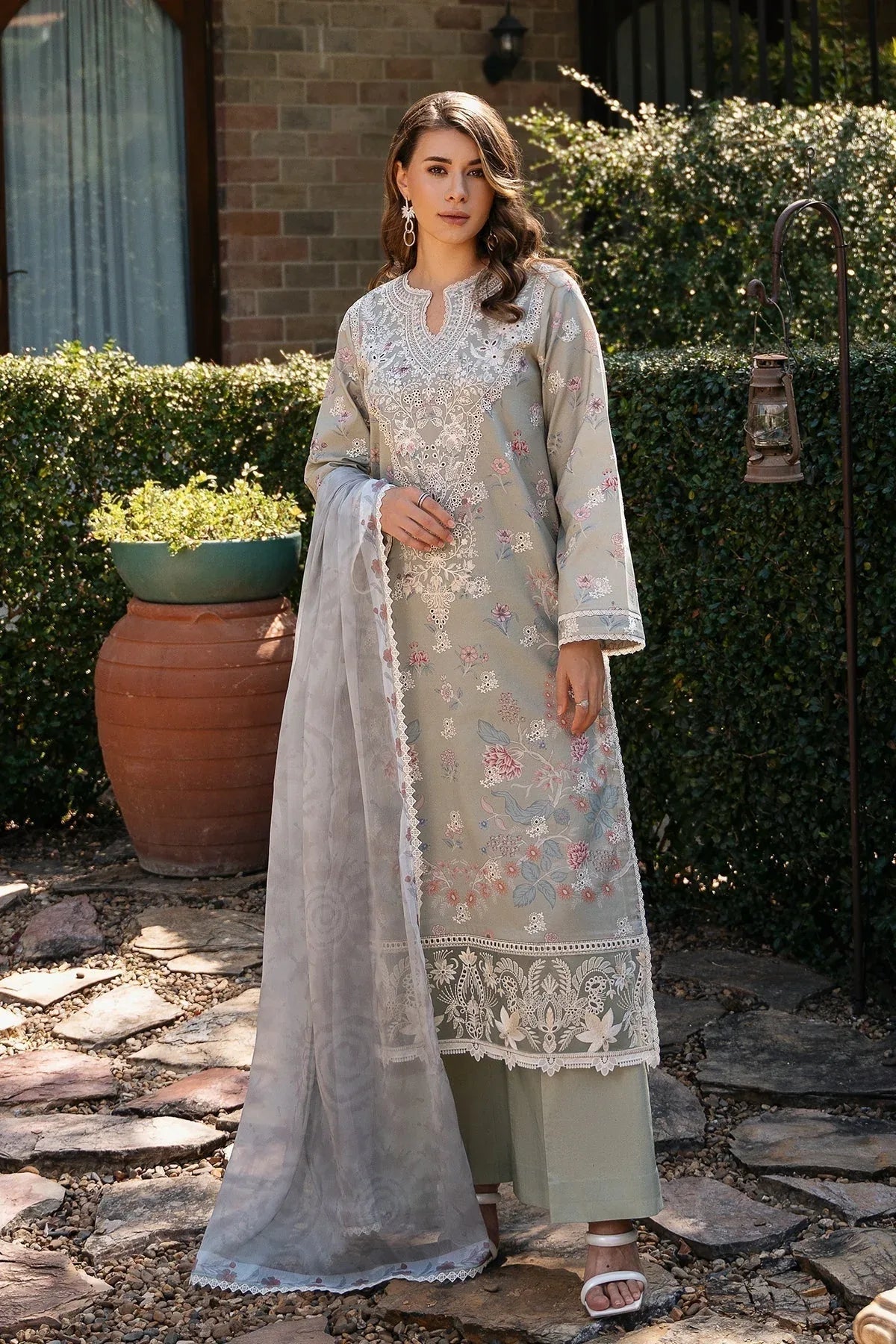 Afrozeh | Damask The Holiday Edit '25 - Lawn | Maelis A - Rang-e-Khaas