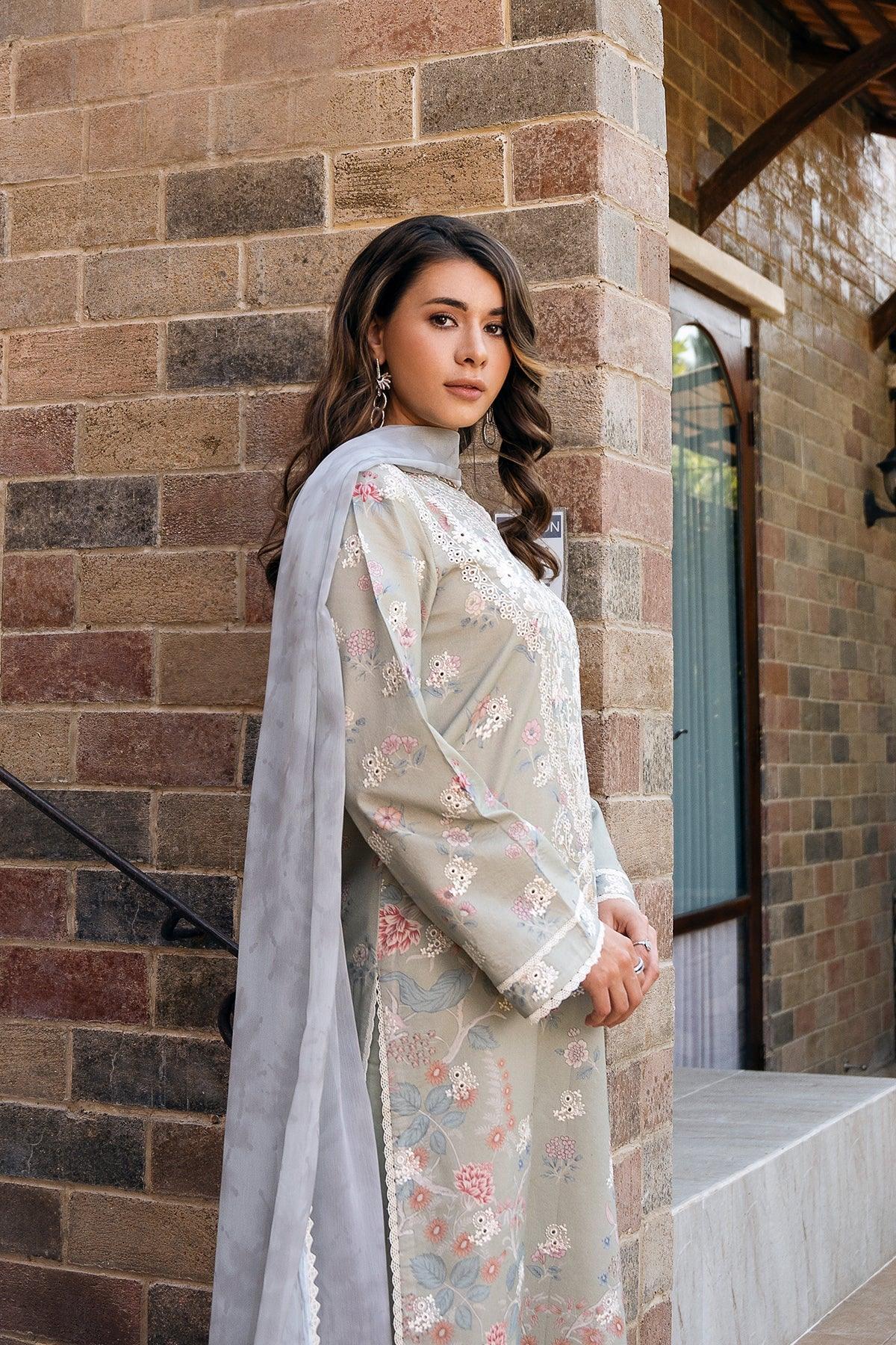 Afrozeh | Damask The Holiday Edit '25 - Lawn | Maelis A - Rang-e-Khaas