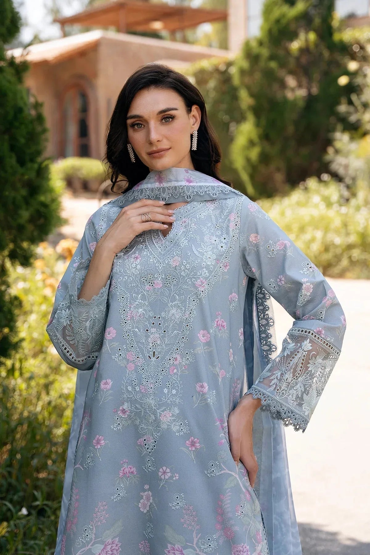 Afrozeh | Damask The Holiday Edit '25 - Lawn| Maelis B - Rang-e-Khaas