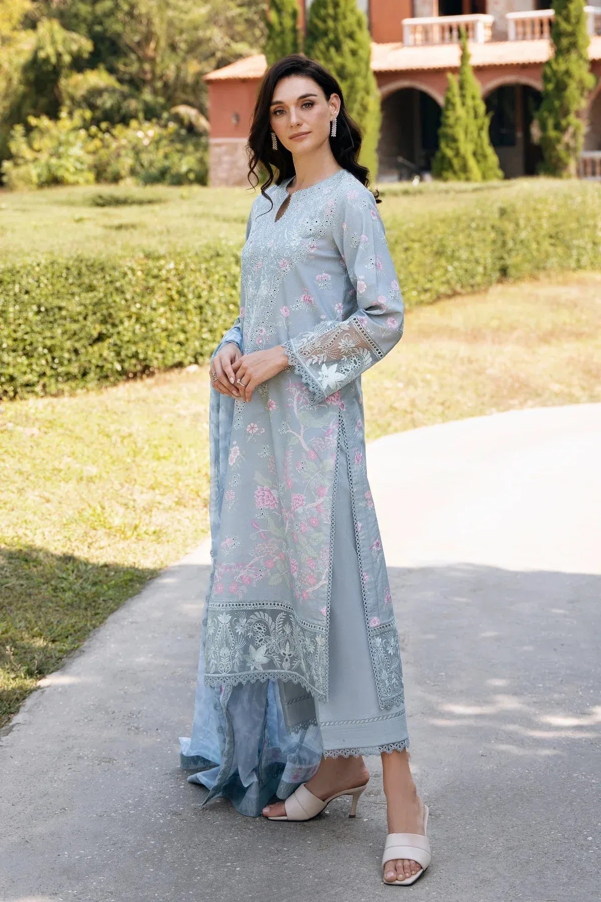 Afrozeh | Damask The Holiday Edit '25 - Lawn| Maelis B - Rang-e-Khaas