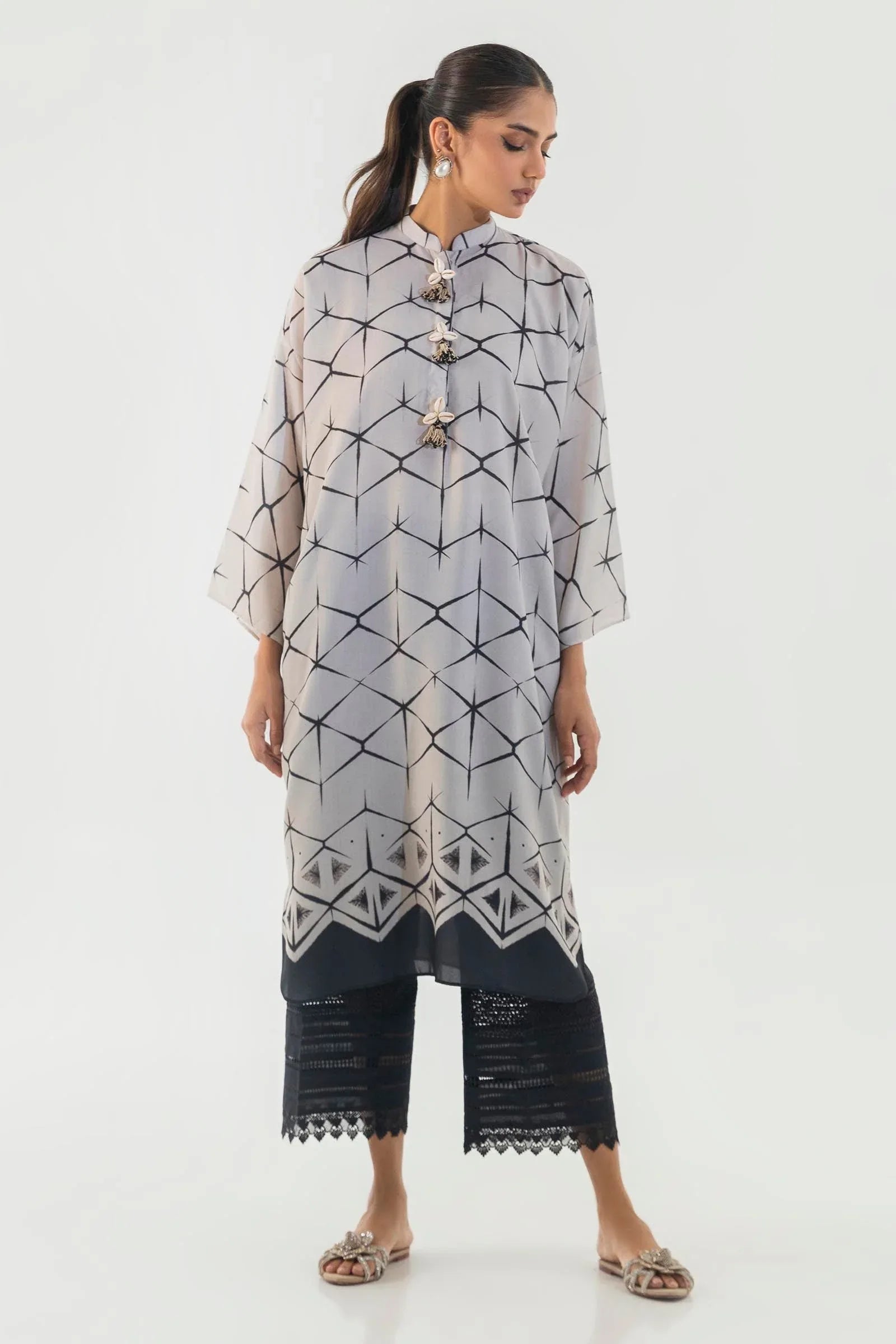 Sana Safinaz | Silk Tunics | SS24STP145 - Rang-e-Khaas