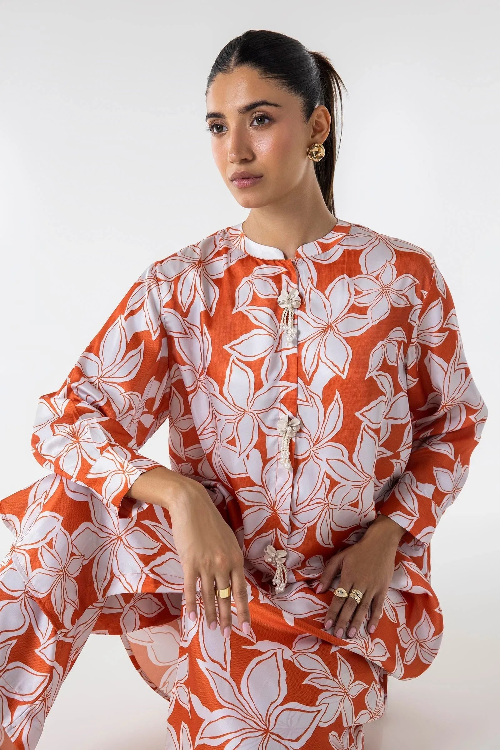 Sana Safinaz | Silk Tunics | SS24STP151P2T - Rang-e-Khaas