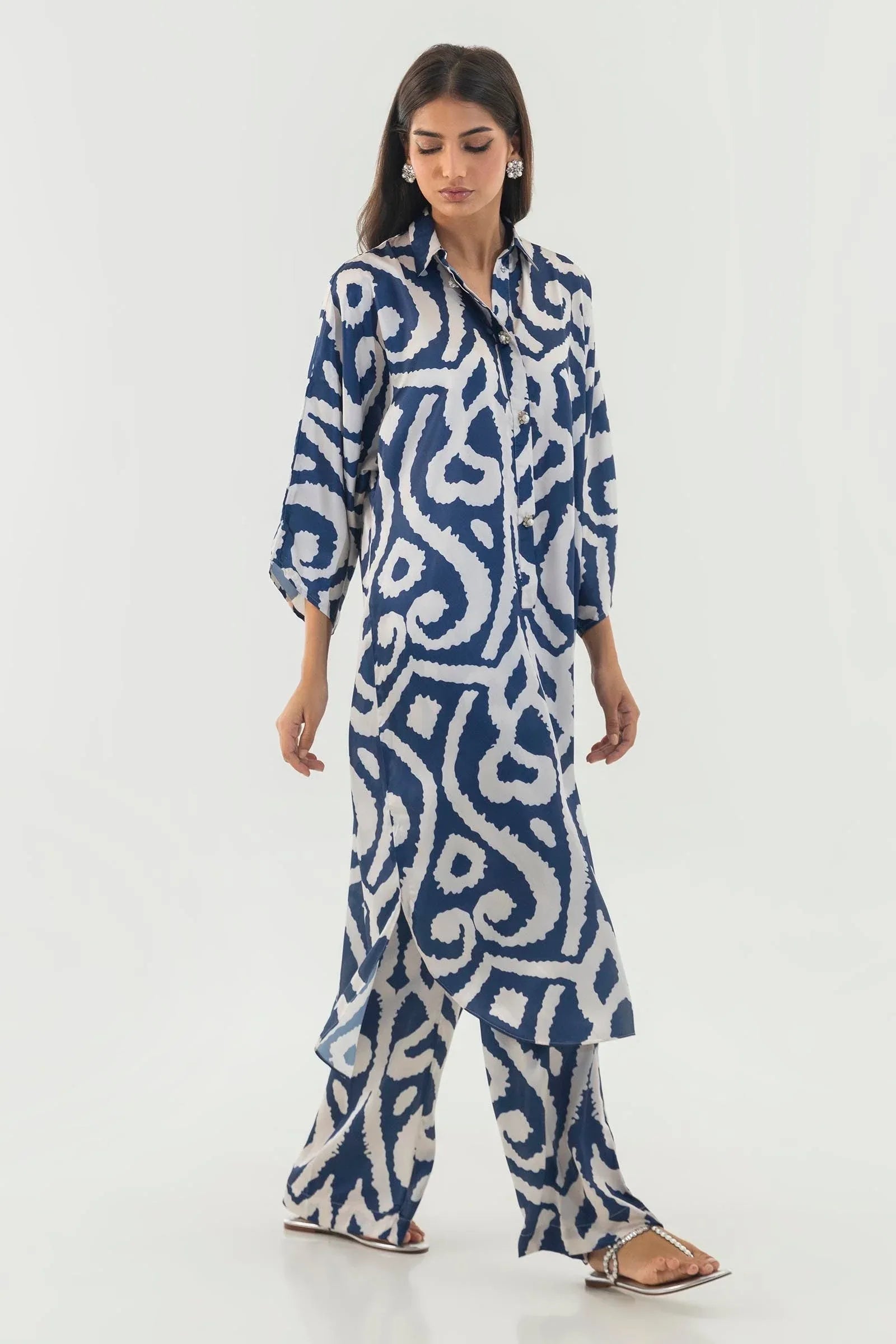 Sana Safinaz | Silk Tunics | SS24STP166P2T - Rang-e-Khaas