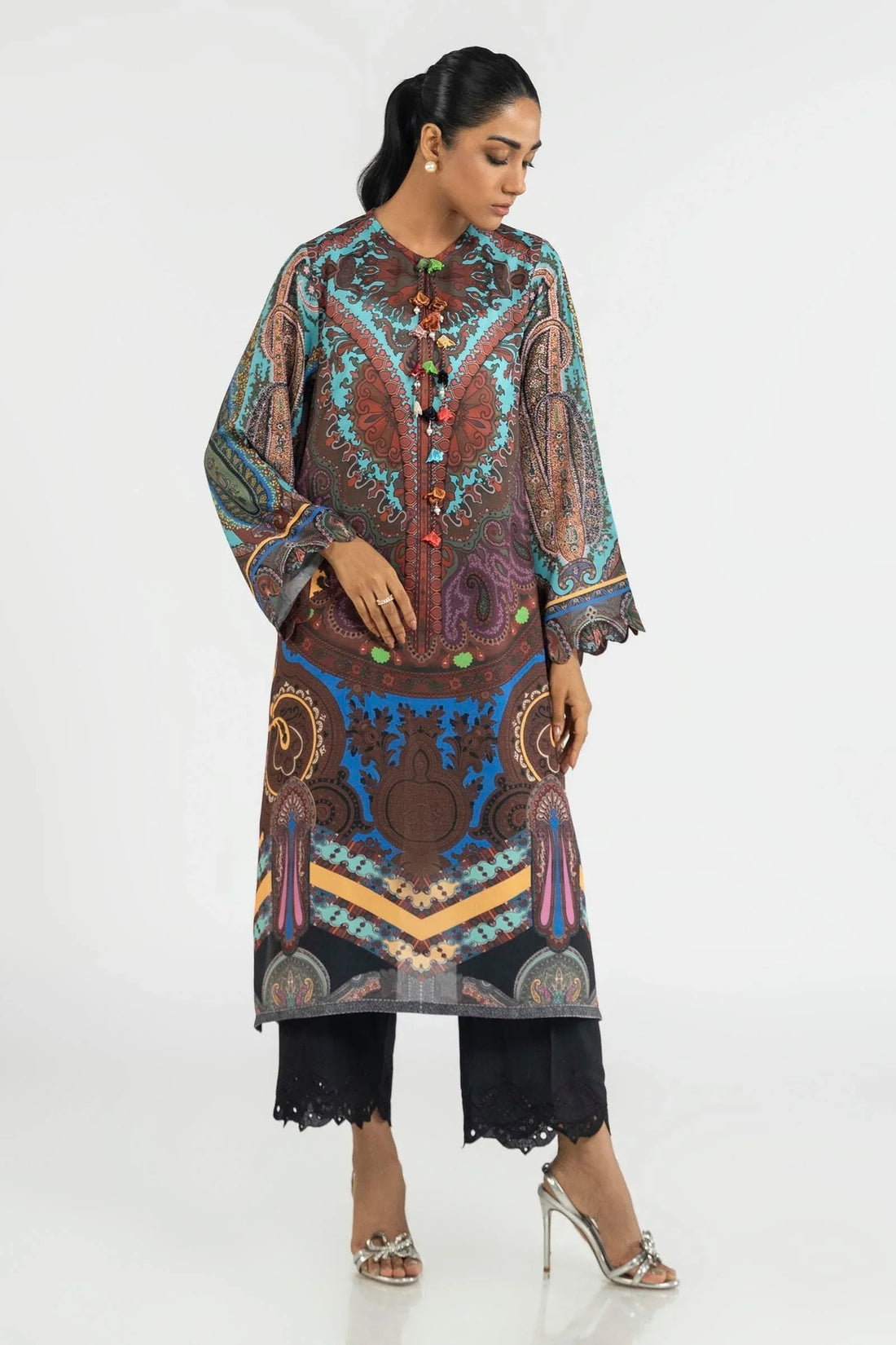 Sana Safinaz | Silk Tunics | SS24STP173 - Rang-e-Khaas