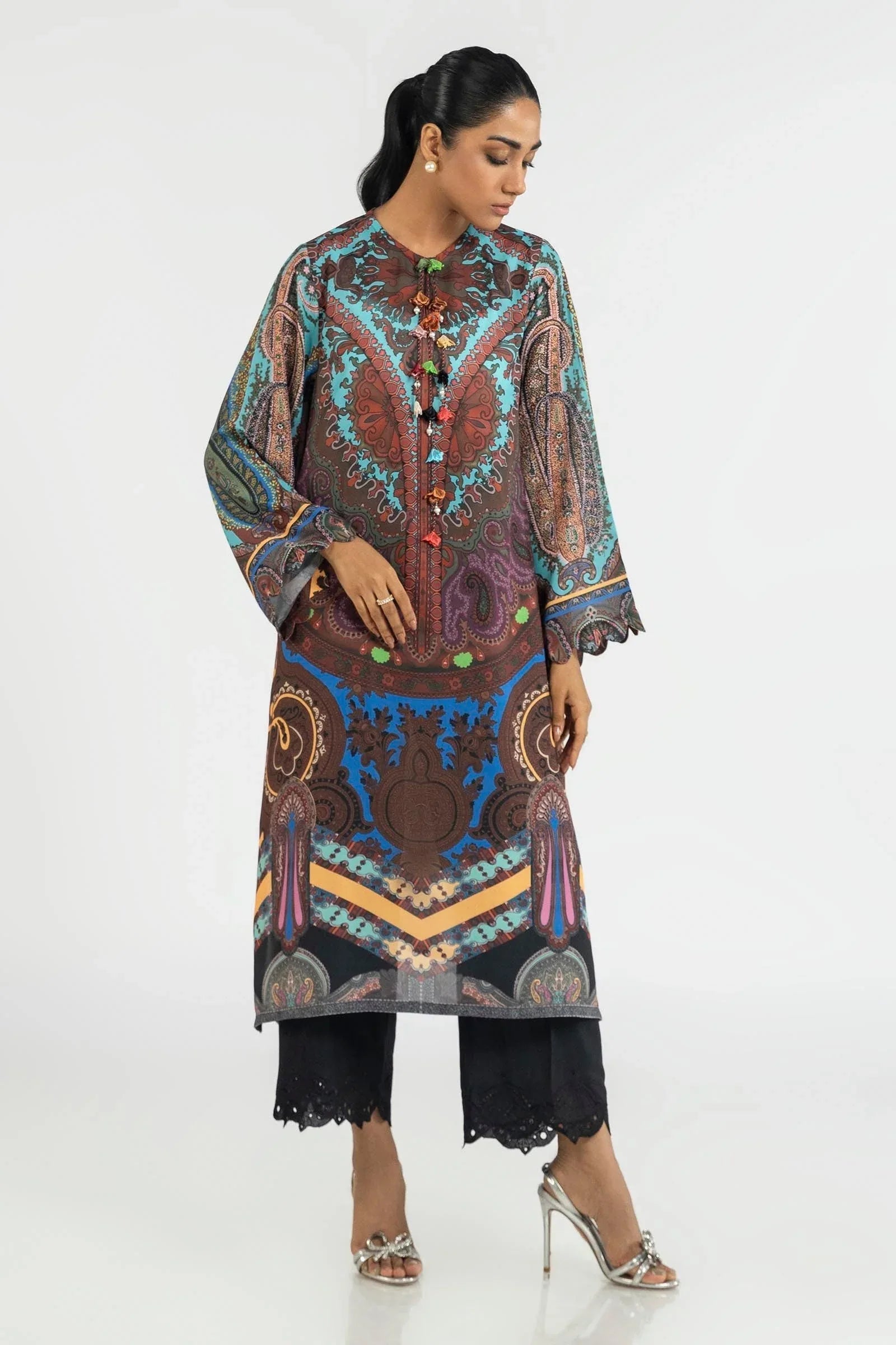 Sana Safinaz | Silk Tunics | SS24STP173 - Rang-e-Khaas