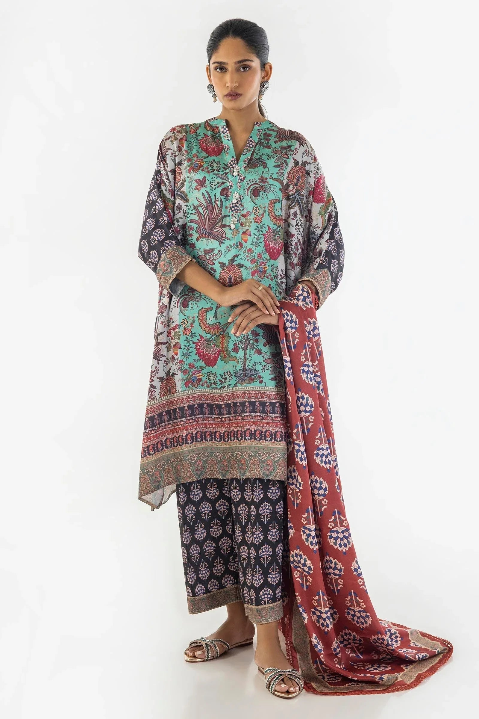 Sana Safinaz | Silk Tunics | SS24STP176P3 - Rang-e-Khaas