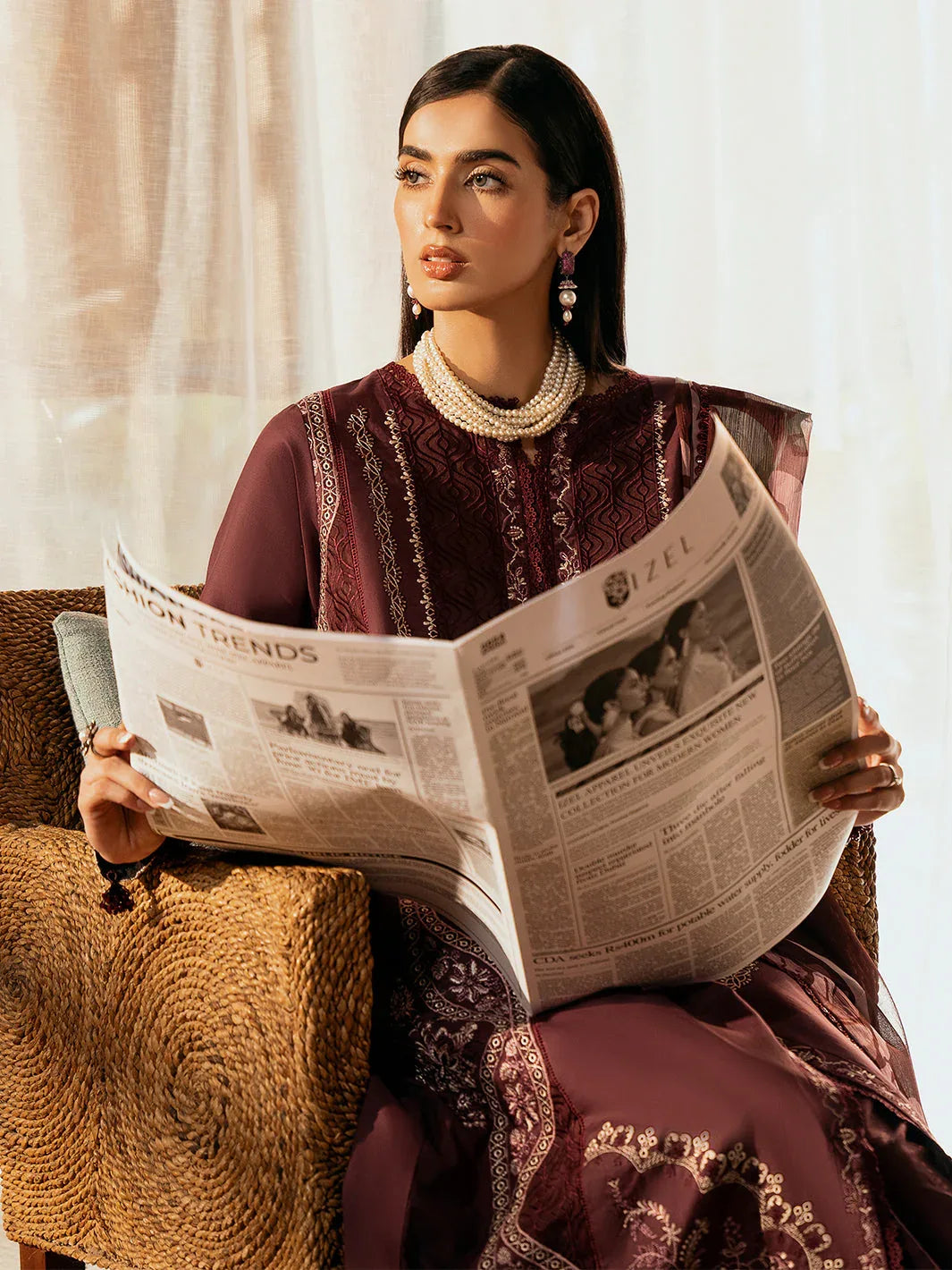 Izel | Dastak Luxury Lawn | TABEER - Rang-e-Khaas