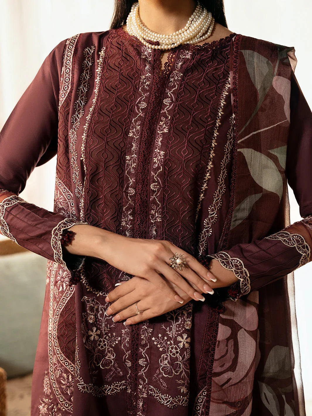 Izel | Dastak Luxury Lawn | TABEER - Rang-e-Khaas