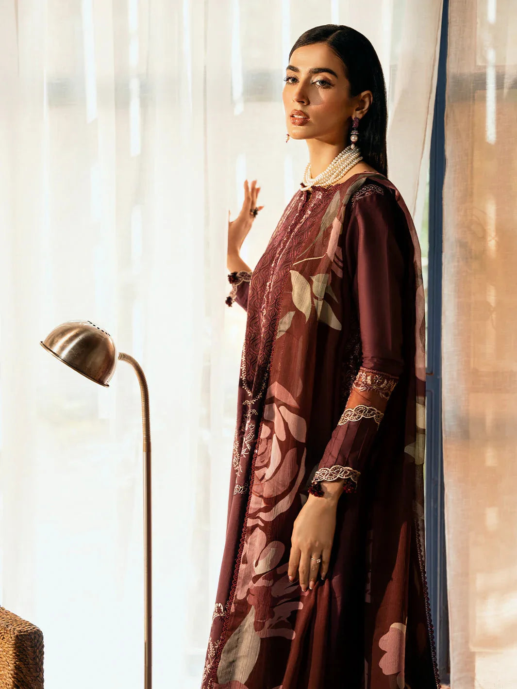 Izel | Dastak Luxury Lawn | TABEER - Rang-e-Khaas
