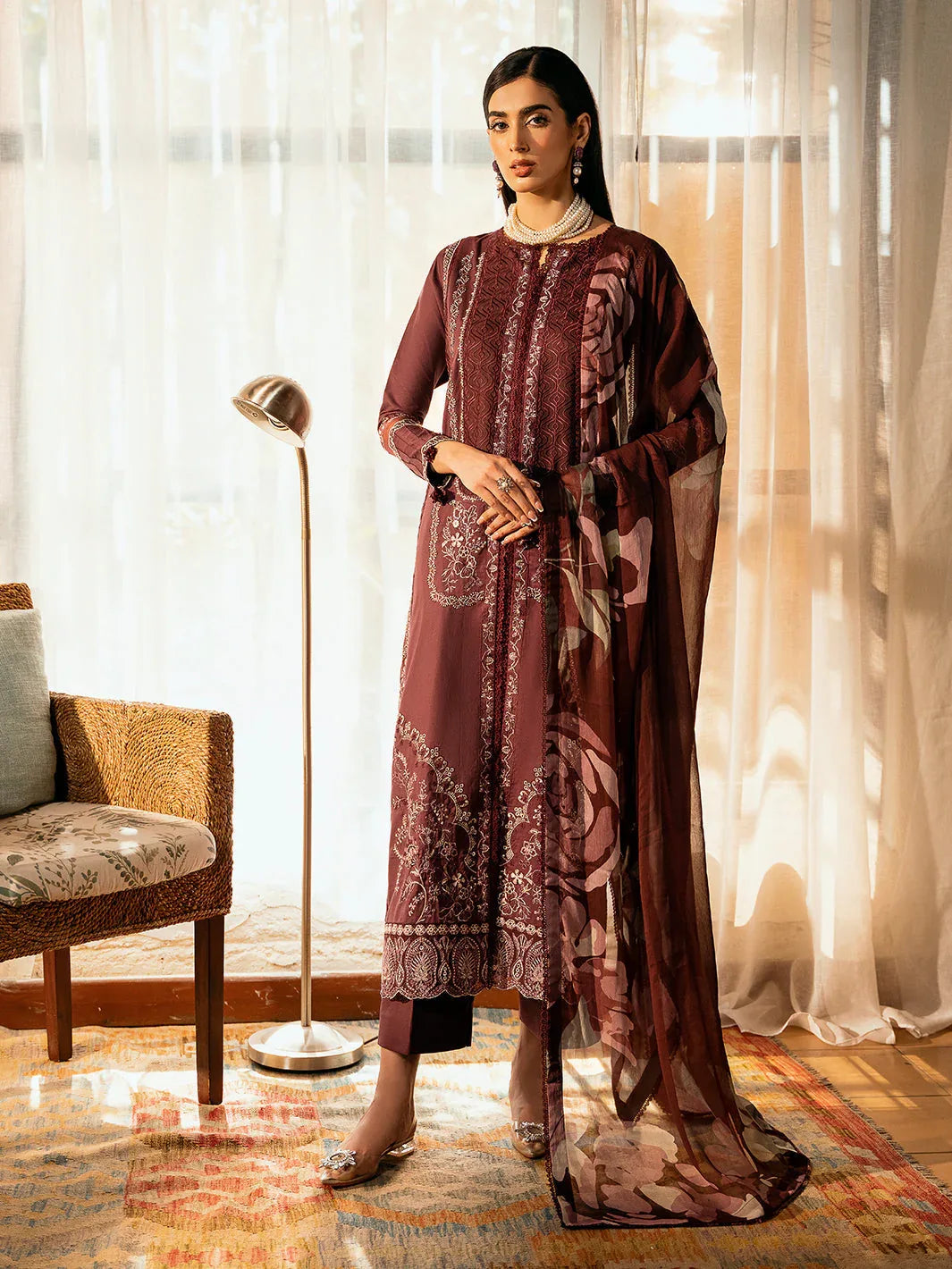 Izel | Dastak Luxury Lawn | TABEER - Rang-e-Khaas