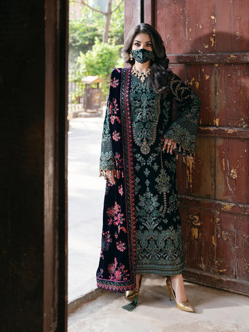Flossie | Siara Velvet Formals | V-102 - A - Rang-e-Khaas