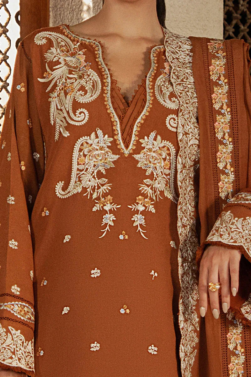 Afrozeh | October Winter Pret 25 | Bresca - Rang-e-Khaas