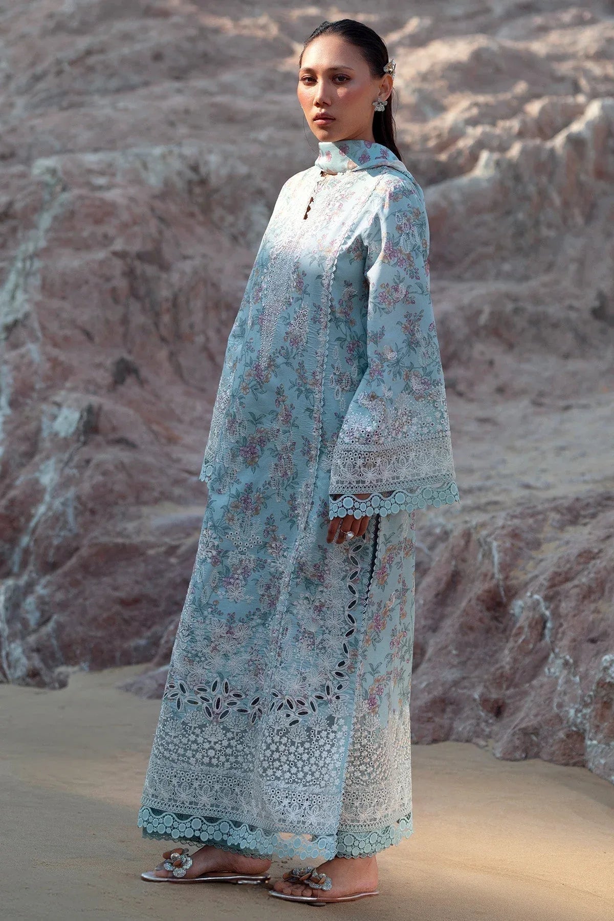 Afrozeh | Summer Together 25 | Aquamarine - Rang-e-Khaas