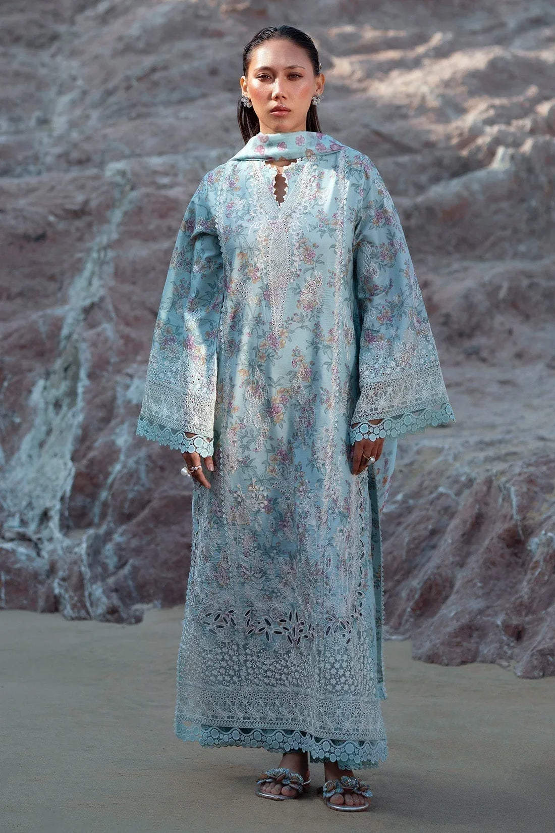 Afrozeh | Summer Together 25 | Aquamarine - Rang-e-Khaas