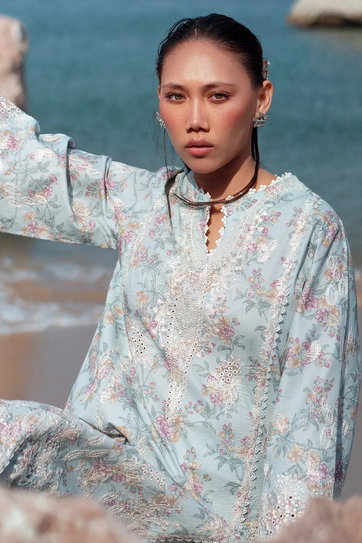 Afrozeh | Summer Together 25 | Aquamarine - Rang-e-Khaas