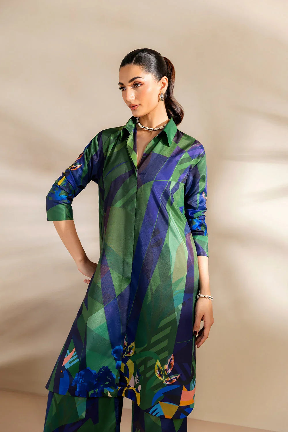 Saira Rizwan | Silk Coords 25 | SHORELINE SERENADE - SRSP-25-08 - Rang-e-Khaas
