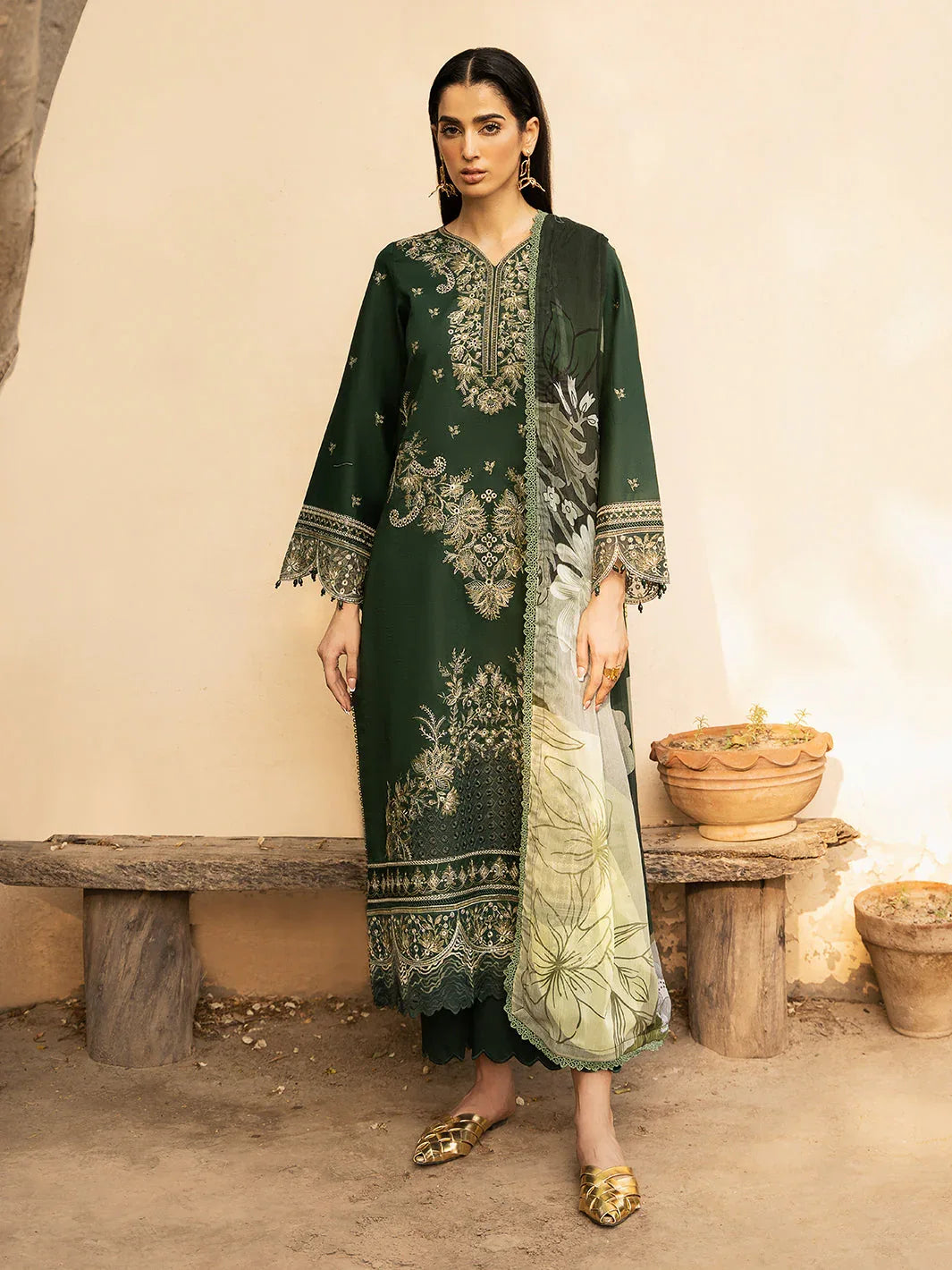 Izel | Dastak Luxury Lawn | ZAIB - Rang-e-Khaas