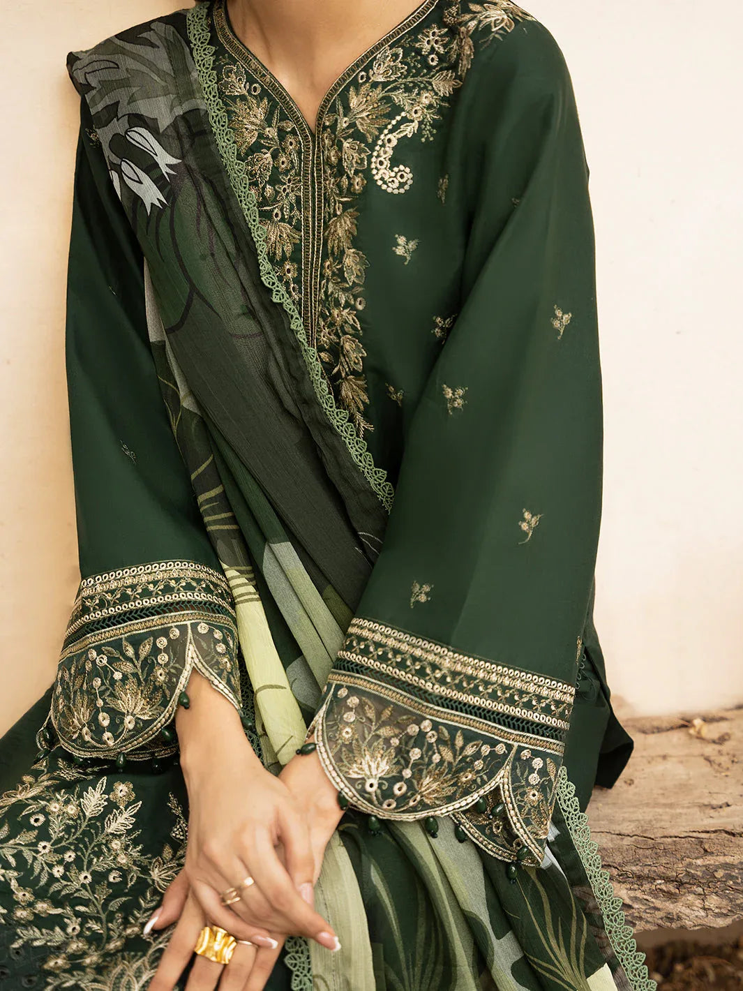 Izel | Dastak Luxury Lawn | ZAIB - Rang-e-Khaas