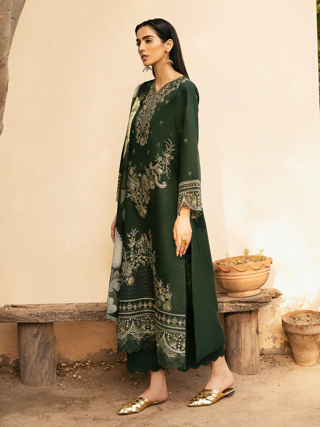 Izel | Dastak Luxury Lawn | ZAIB - Rang-e-Khaas
