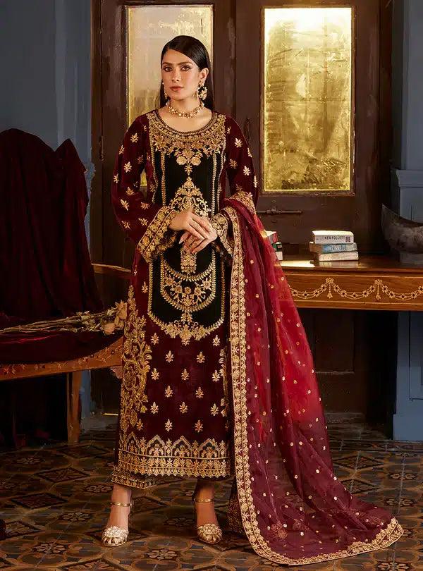 Zainab Chottani | Luxury Velvet Collection 23 | Ziba - Rang-e-Khaas