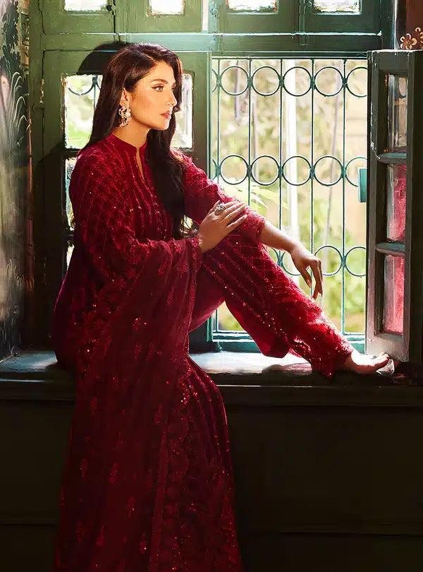 Zainab Chottani | Luxury Velvet Collection 23 | Surk - Rang-e-Khaas